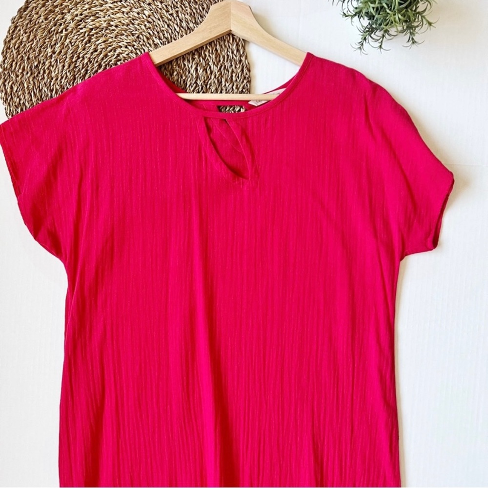 Soft Surroundings Hi Low Cutout Red Dress medium - Picture 3 of 10